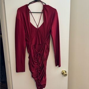Red fashion nova dress